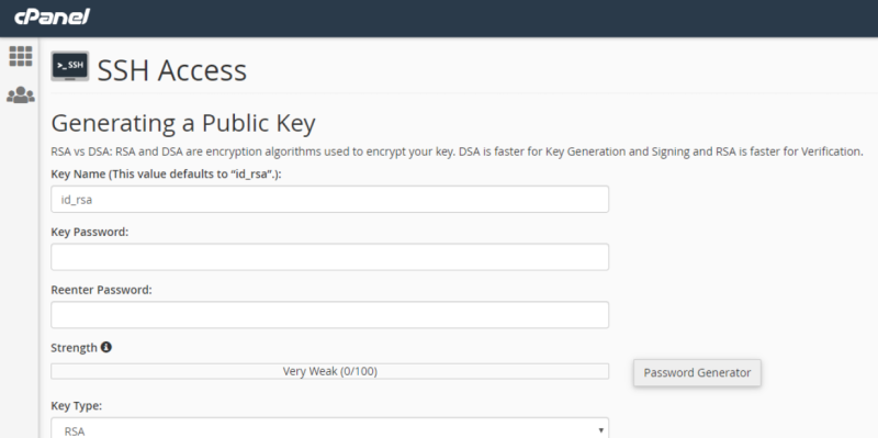 File:Creating SSH Key Pair on cPanel.png