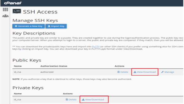 Manage SSH Keys on cPanel.png